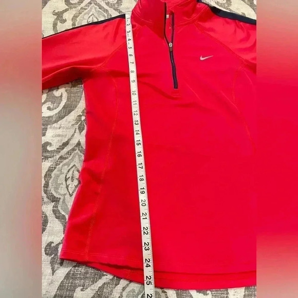 Nike Women's Dri-Fit Running 1/4 Zip Pullover Pink & Navy SZ S - Picture 4 of 6